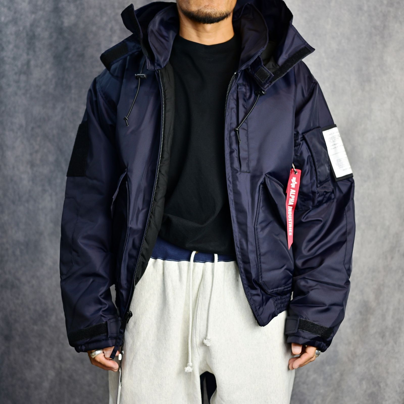 N.HOOLYWOOD - × ALPHA INDUSTRIES MILITARY BLOUSON (Black