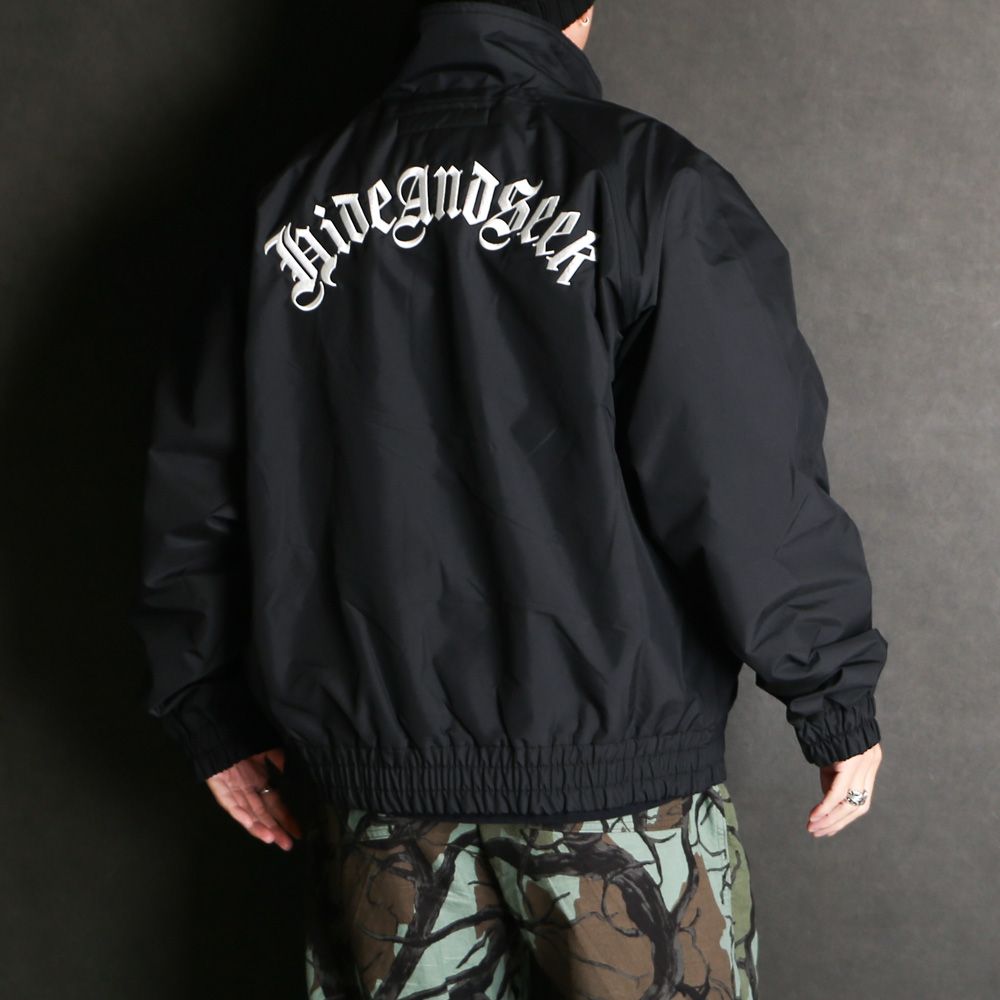 HideandSeek - Nylon Zip Jacket(24aw) - BLK × WHT / ナイロン ジップ