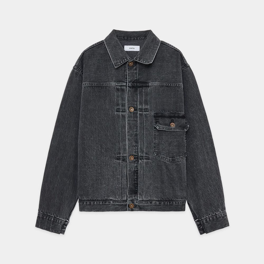 marka - 【ラスト1点-サイズ3】 TYPE-1 DENIM JACKET - FADED BLACK