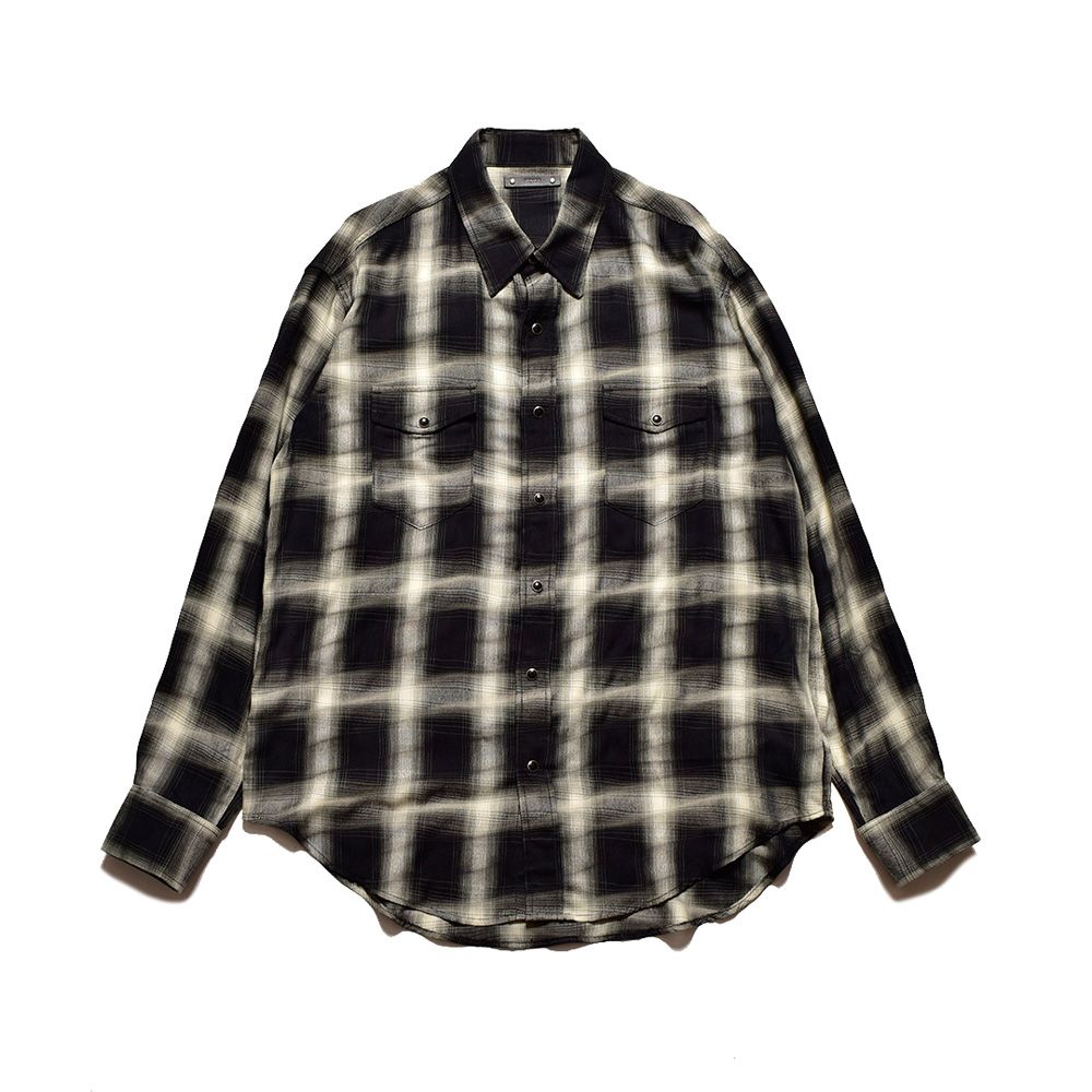 MINEDENIM - Distortion Ombre Check L.Western SH - BPT / 2403-5003