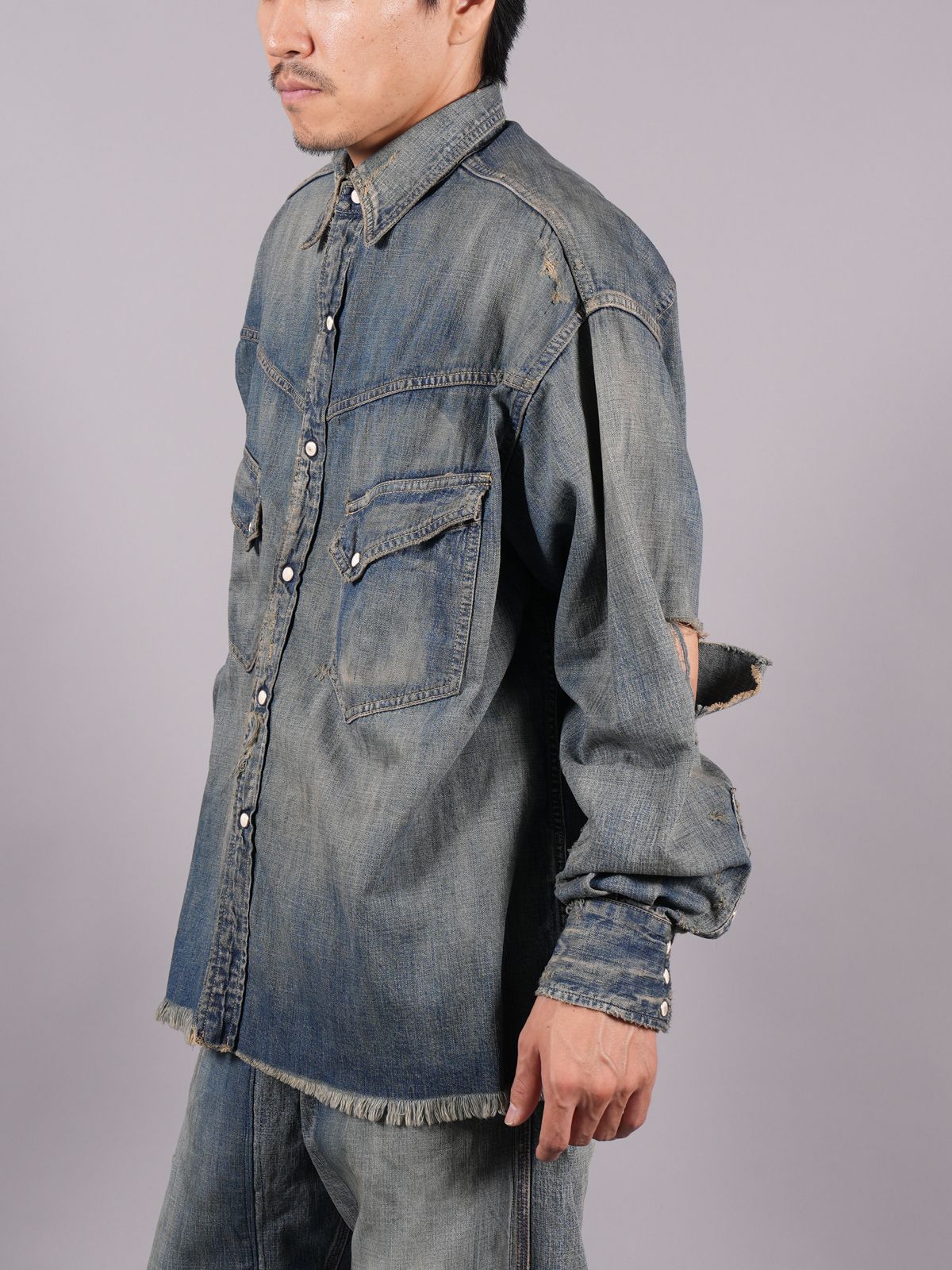 SAINT M×××××× - SM-A23-0000-015 / DENIM SHIRT / デニムシャツ