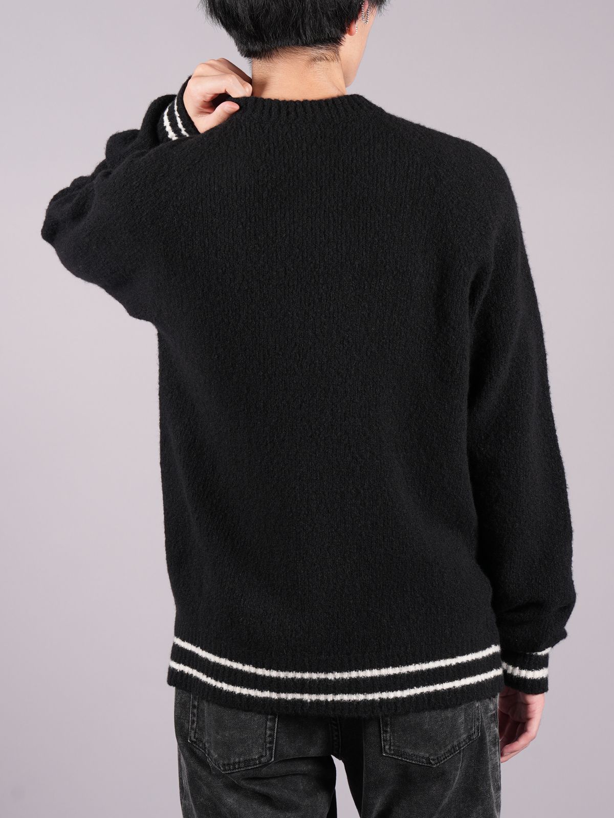 BALMAIN - 【ラスト1点】BUTTONED CASHMERE CREWNECK / カシミア
