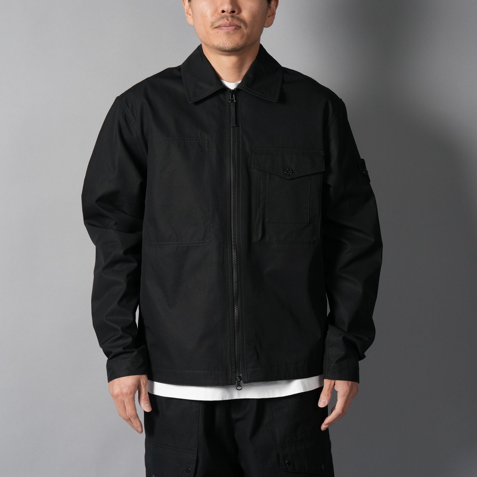 STONE ISLAND - 1200011 / ALL-WEATHER COTTON CANVAS_S.I. GHOST