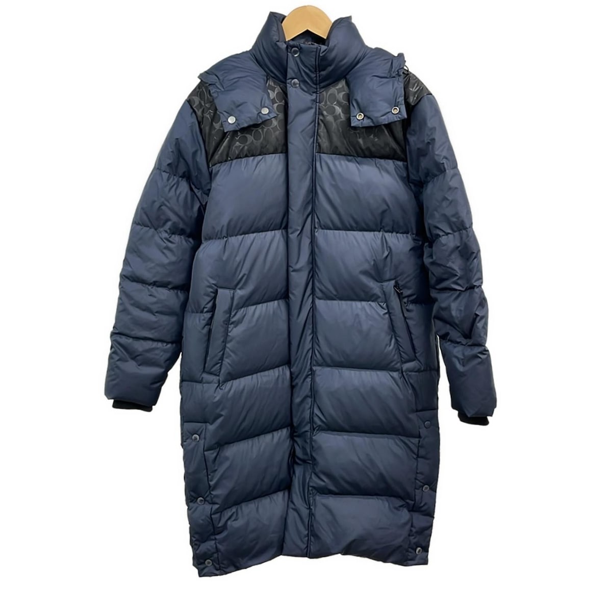 COACH(コーチ) ダウンコート サイズSMALL S メンズ ネイビー×黒