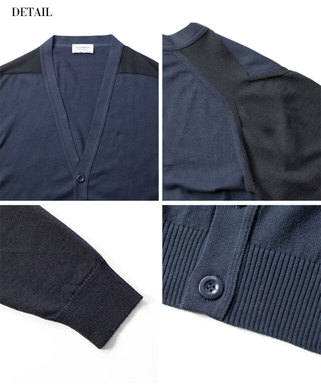 JOHN SMEDLEY ジョンスメドレー S4712 コットン×ウール パネルコンビ