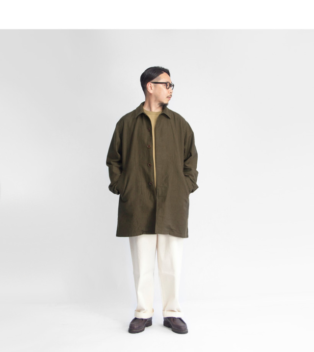 FOB FACTORY FOBファクトリー 二重織り綿麻モールスキン フレンチ