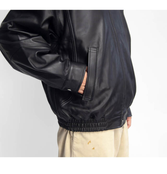 LAOTOUR 本革 ラムレザー フライトジャケット ブルゾン 革ジャン