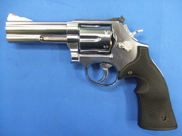 S&W M686 シルバー ABS プラグリップ仕様 6mmBB・リアルXカートリッジ