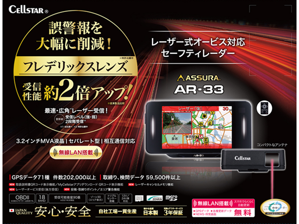 AR-33 セーフティレーダー [セパレートタイプ][無線LAN搭載][レーザー