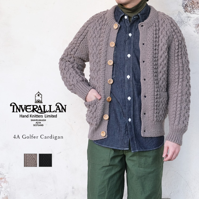 Inver Allan インバーアラン 4A Golfer Cardigan ゴルファー