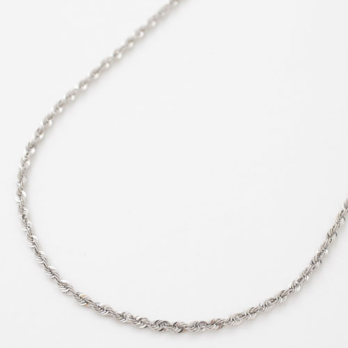 送料無料】【日本製】 プラチナ/Pt850 パイプロープ ネックレス 45cm