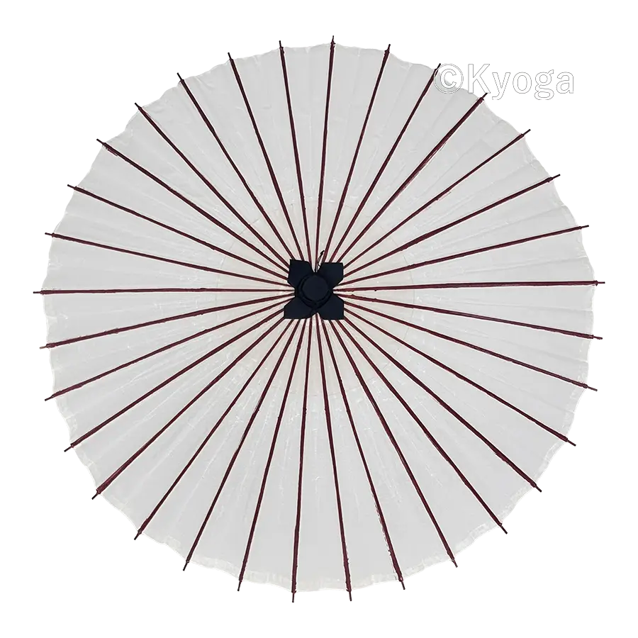 和傘・野点傘専門店 恭雅】 唐傘 蛇の目傘風 白 ※雨天使用可 (自社調合