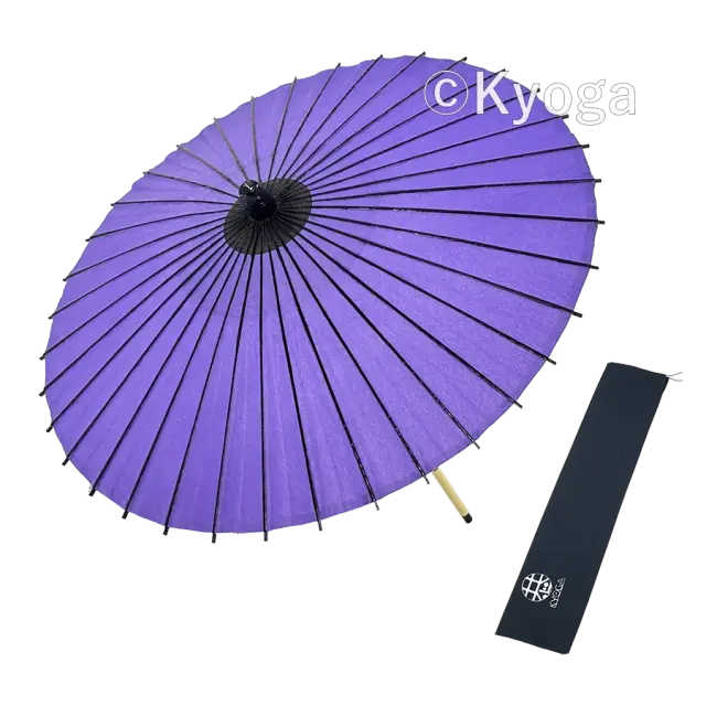 和傘・野点傘専門店 恭雅】 和傘 − 紙傘 1尺4寸 無地 紫