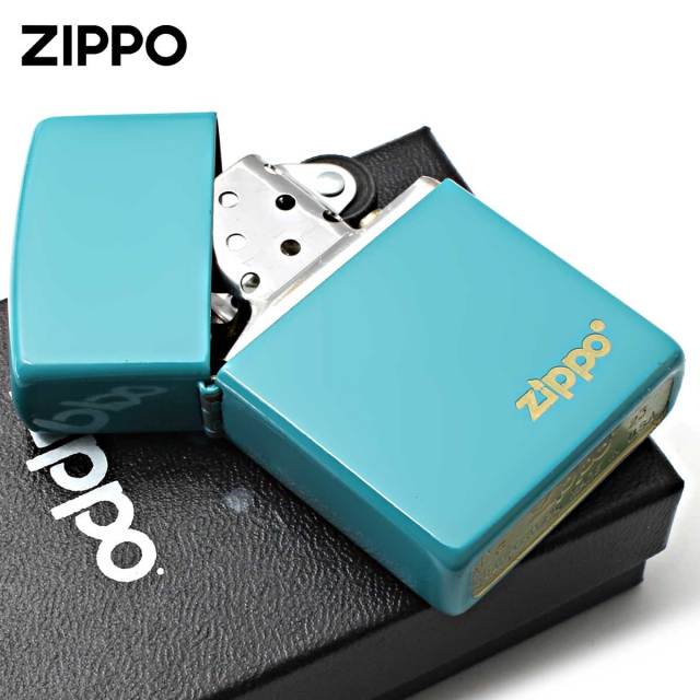 Zippo ジッポー ターコイズ ジッポ ロゴ Flat Turquoise 塗装 49454ZL