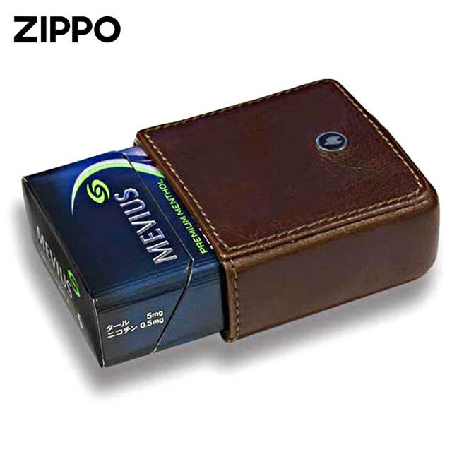 Zippo ジッポー シガレットケース たばこケース レザー ブラウン