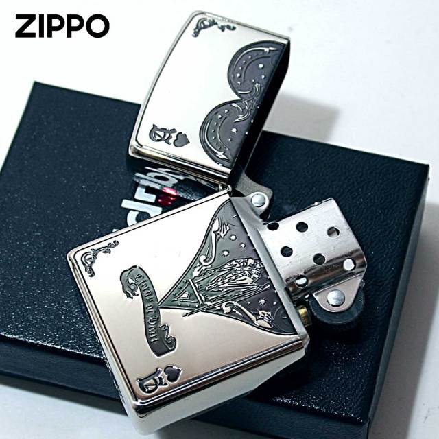 Zippo ジッポー デビル トランプ ハート シルバー Devil Trump