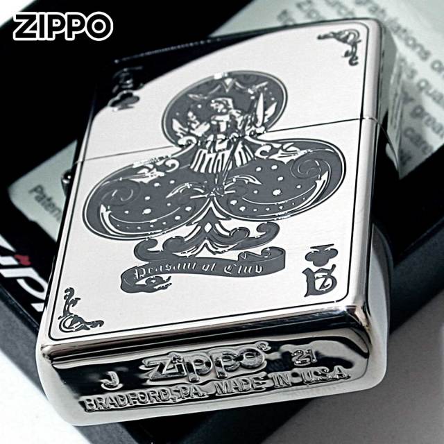 Zippo ジッポー デビル トランプ クローバー シルバー Devil Trump