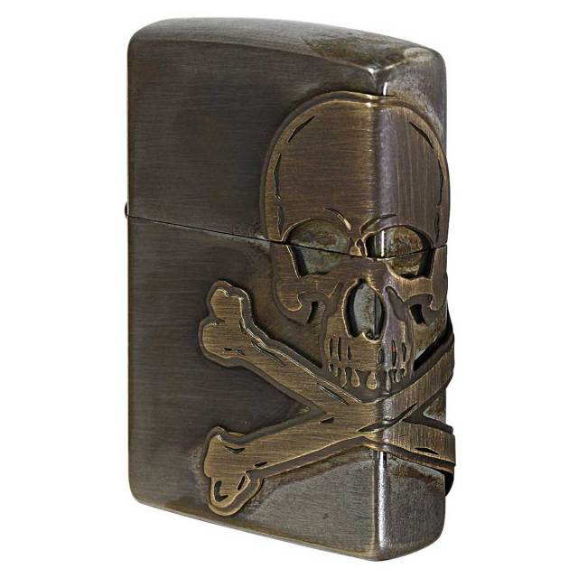 Zippo ジッポー スカル ドクロ 骸骨 アンティークスカル ニッケル古美