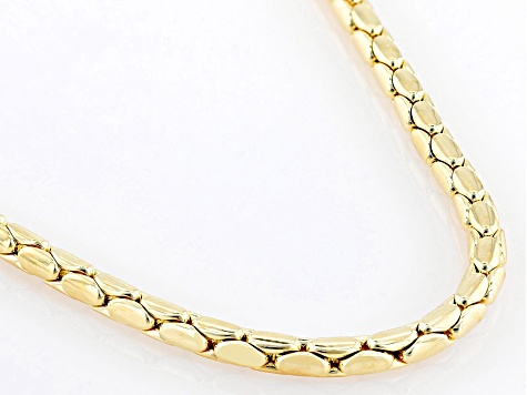 18k Yellow Gold Over Bronze 3mm Cardano 18 Inch Chain - MA609A | JTV