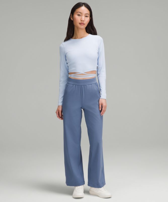 Luxtreme プルオンミッドライズ ワイドレッグパンツ *アジアフィット