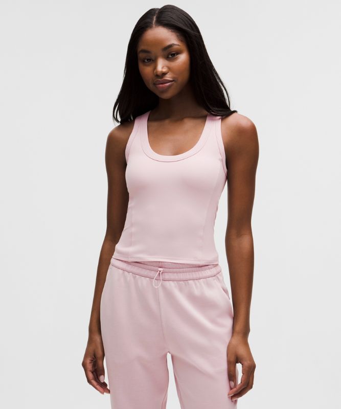 スムースアンドリブ Nulu スクープネックタンクトップ *ライトサポート