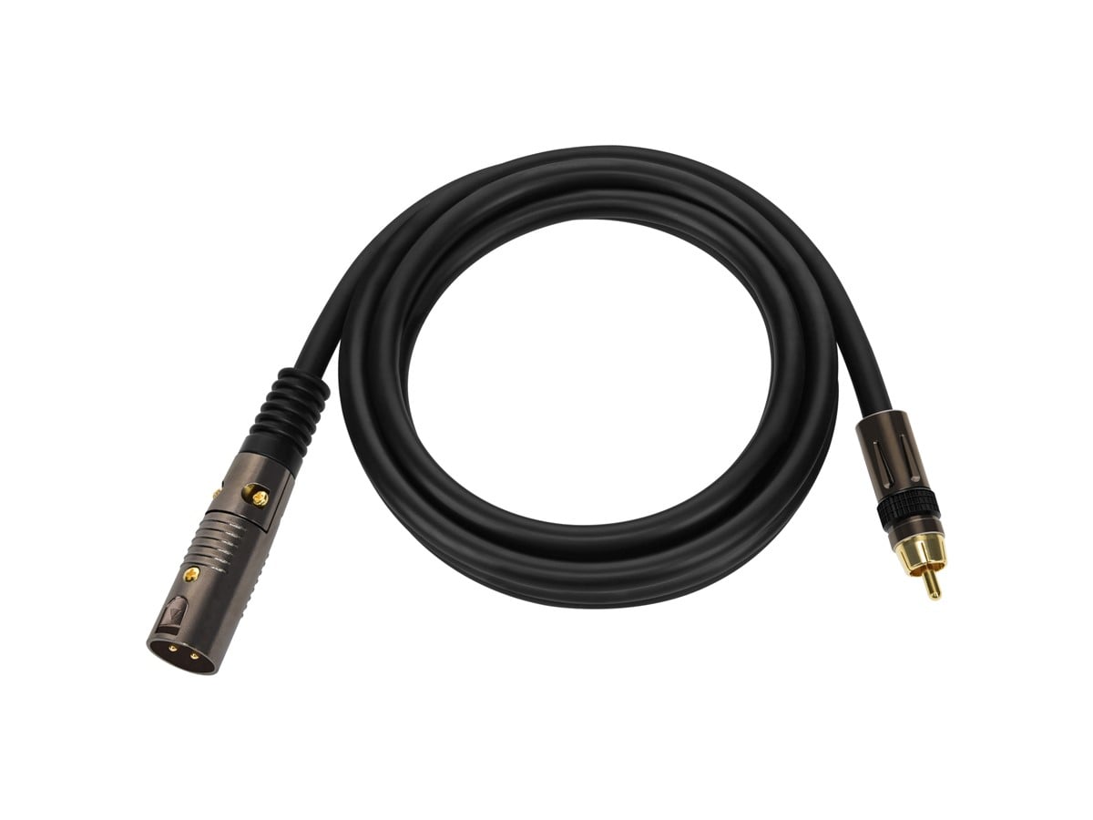 Monoprice 10ft Premier Series XLR Male to RCA Male Cable, 16AWG