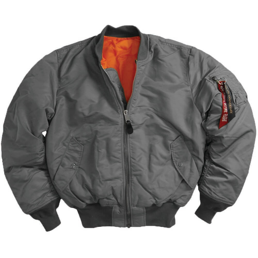 Alpha MA-1 Nylon Flight Jacket - Gunmetal Gray - MyPilotStore.com