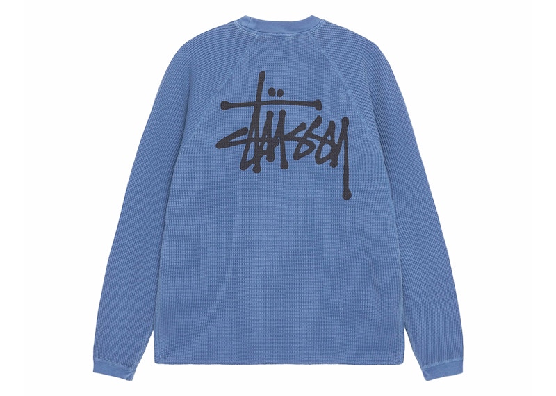 スケートボード M)Stussy Raglan Thermal LS Crew Stussy Raglan