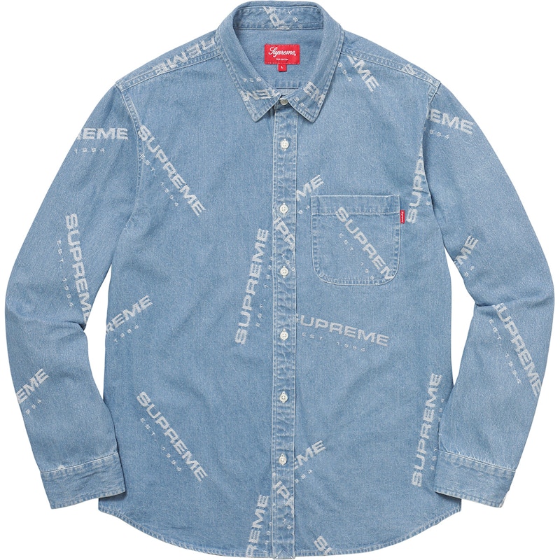 Supreme Jacquard Denim Shirt XL