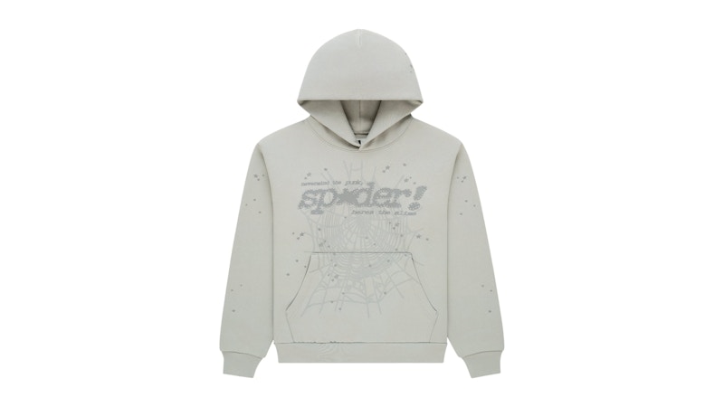 Sp5der Tonal Punk V2 Hoodie Sport Grey Men's - SS26 - US