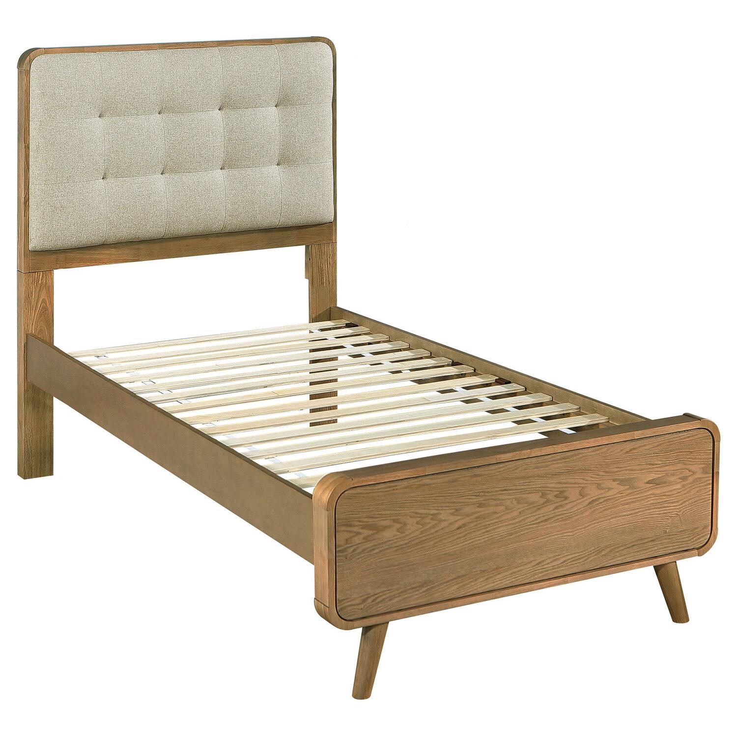 COASTER Robyn Wood Twin Platform Bed Light Ash 225091T | Monroe