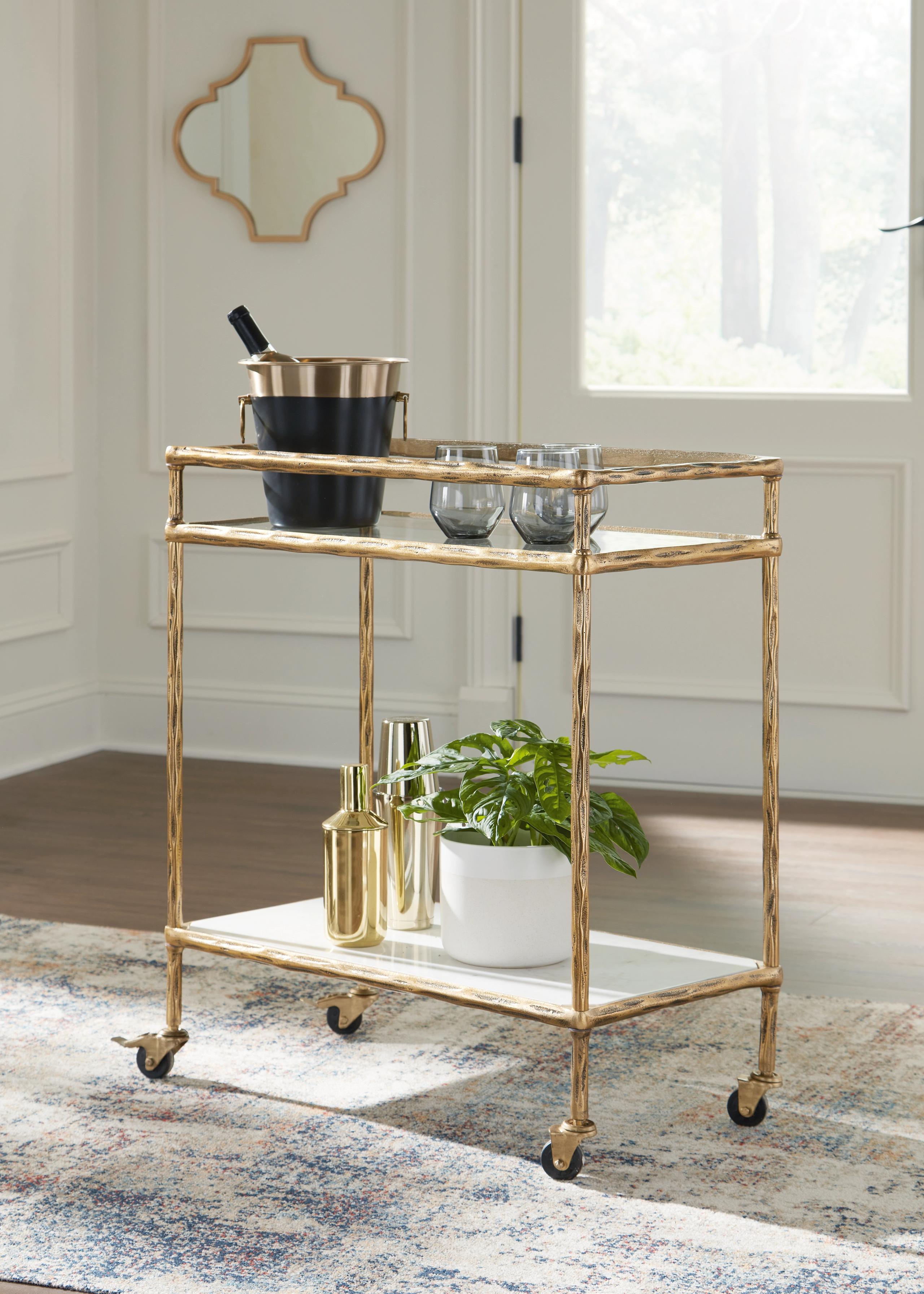 ASHLEY FURNITURE Plattfield Bar Cart A4000625 | Wesco Home