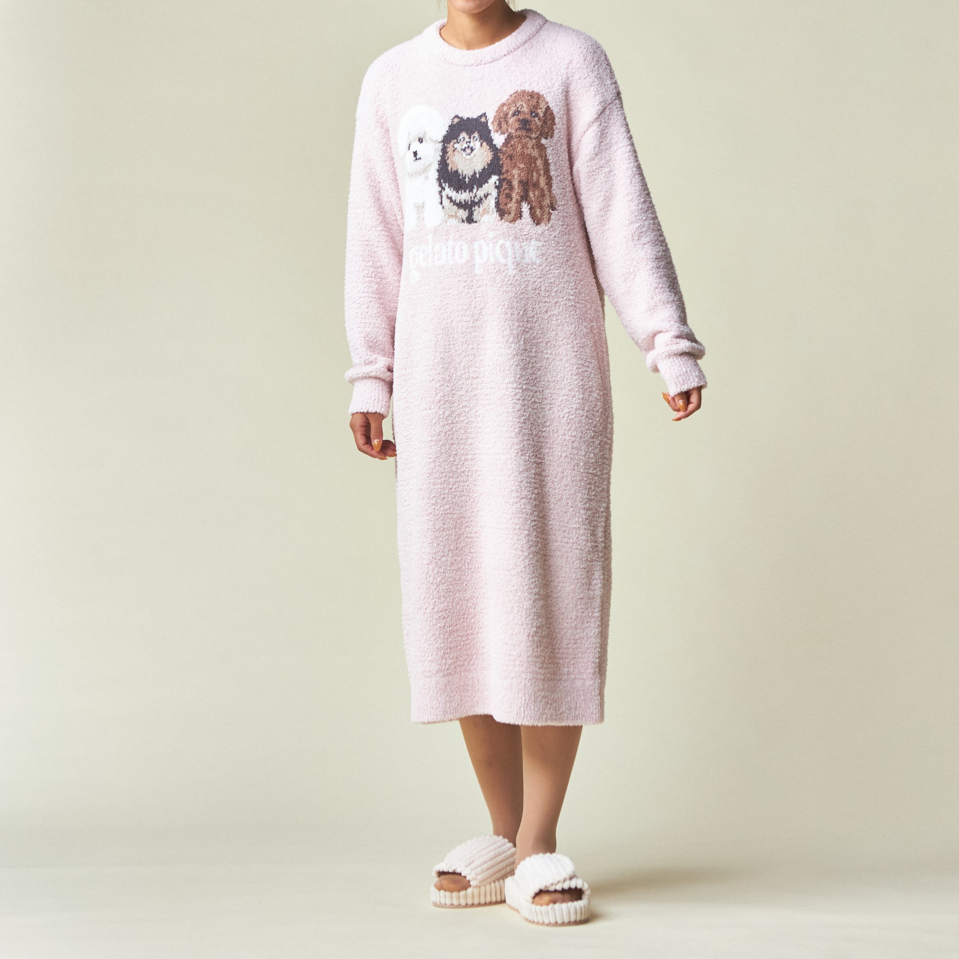 WOMEN】パウダーDOG3柄JQDワンピース | gelato pique（ジェラートピケ