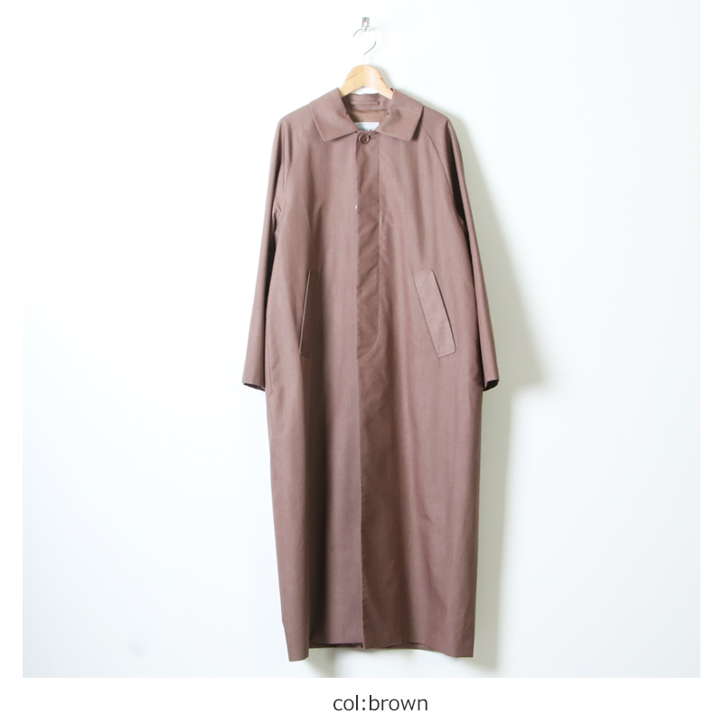 YAECA (ヤエカ) SOUTIEN COLLAR COAT LONG / ステンカラーコートロング