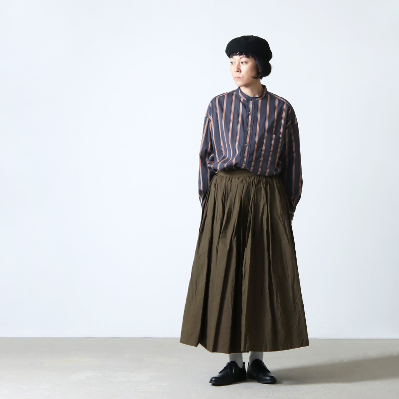 YAECA (ヤエカ) WRITE TUCK SKIRT / ライトタックスカート
