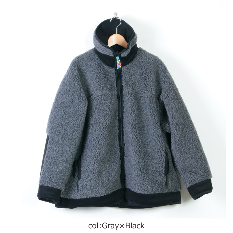 is-ness (イズネス) REVERSIBLE QUILTED FLEECE JACKET / リバーシブル