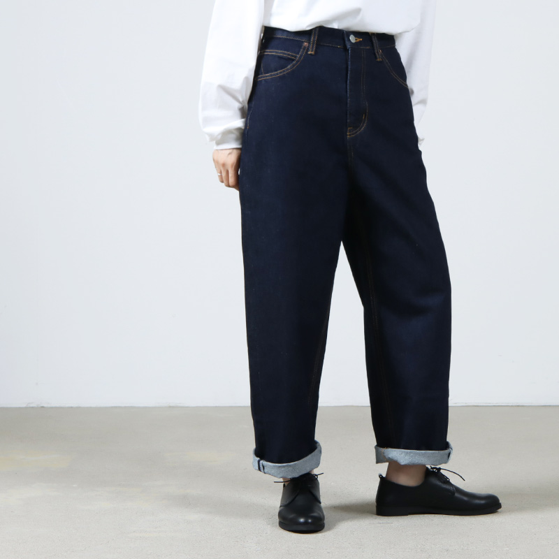 MidiUmi (ミディウミ) ハイウエストワイドストレートデニム