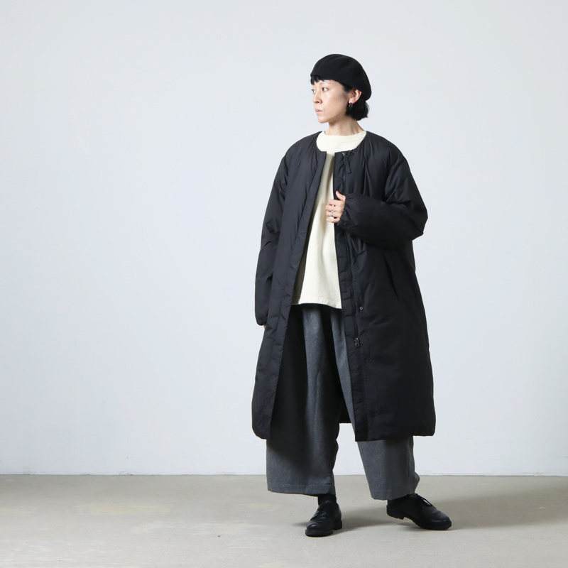 NANGA (ナンガ) NO COLLAR DOWN COAT / ノーカラーダウンコート