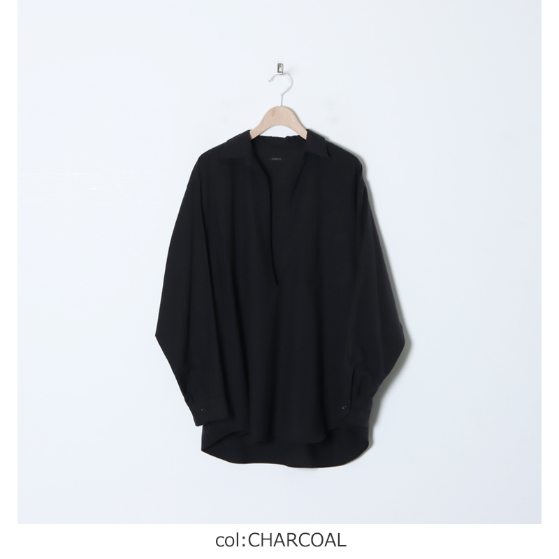 COMOLI (コモリ) ウールビエラ スキッパーシャツ