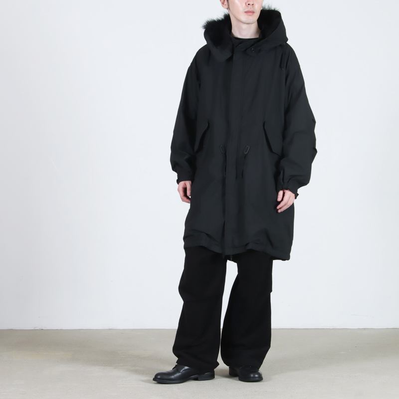 COMOLI (コモリ) コットンナイロン ミリタリーフーデッドコート