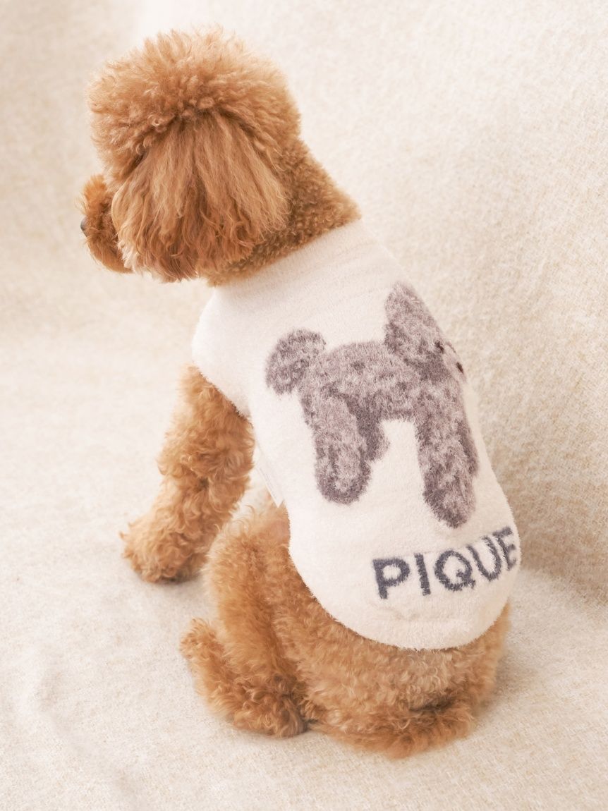 CAT&DOG】スムーズィートイプードル柄ジャガードプルオーバー(ウェア