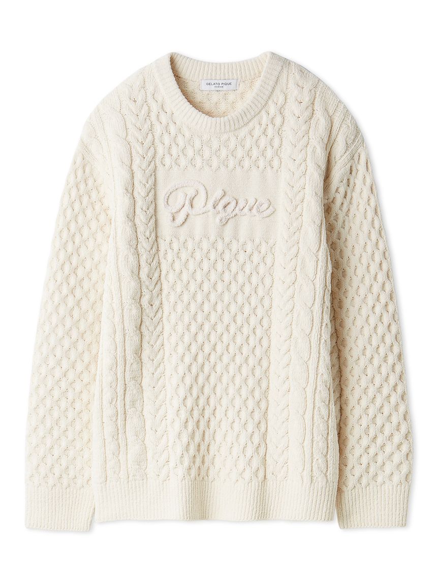 HOMME】アランプルオーバー(ニットプルオーバー)｜ルームウェア