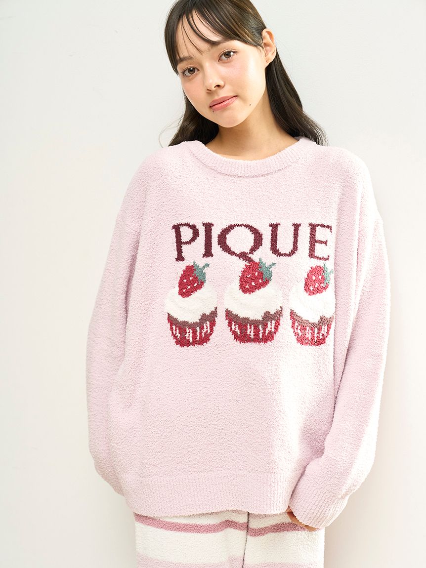 モチーフジャガードプルオーバー(ニットプルオーバー)｜ルームウェア