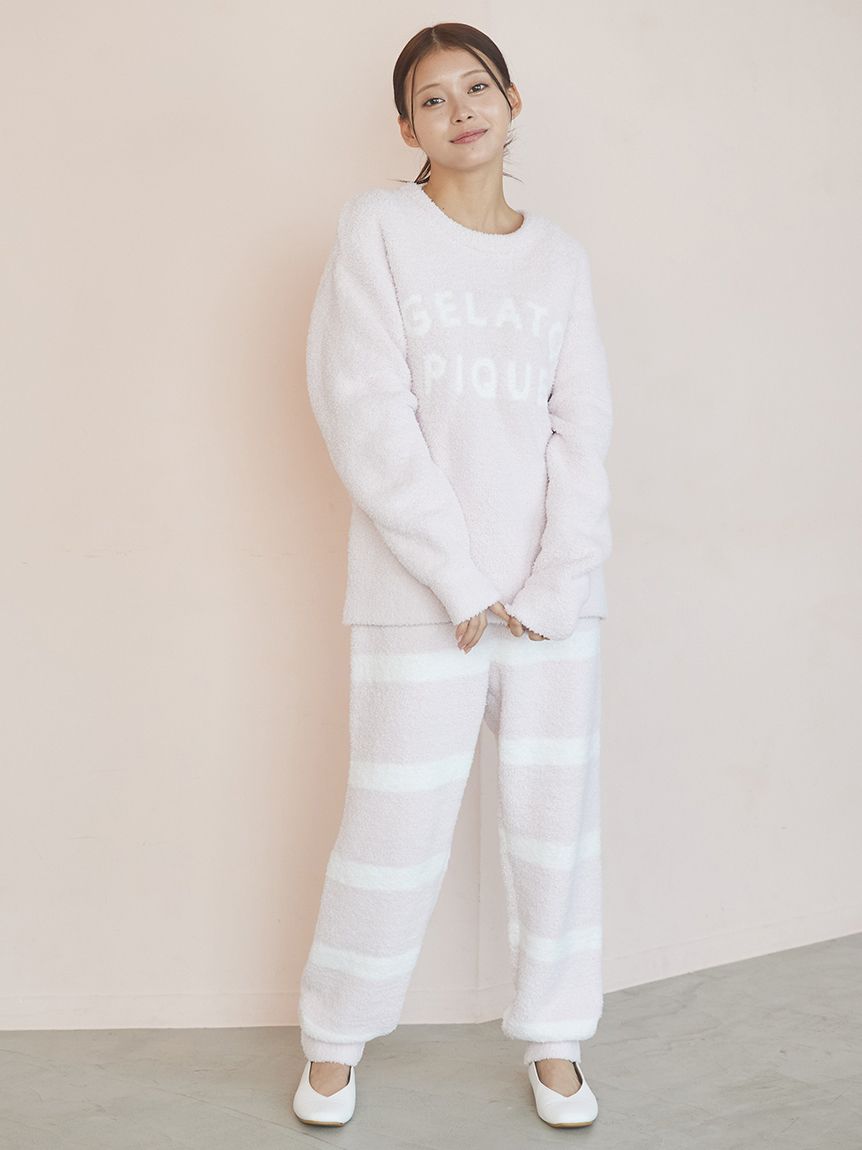パウダーロゴジャガードプルオーバー＆ロングパンツセット(ロング