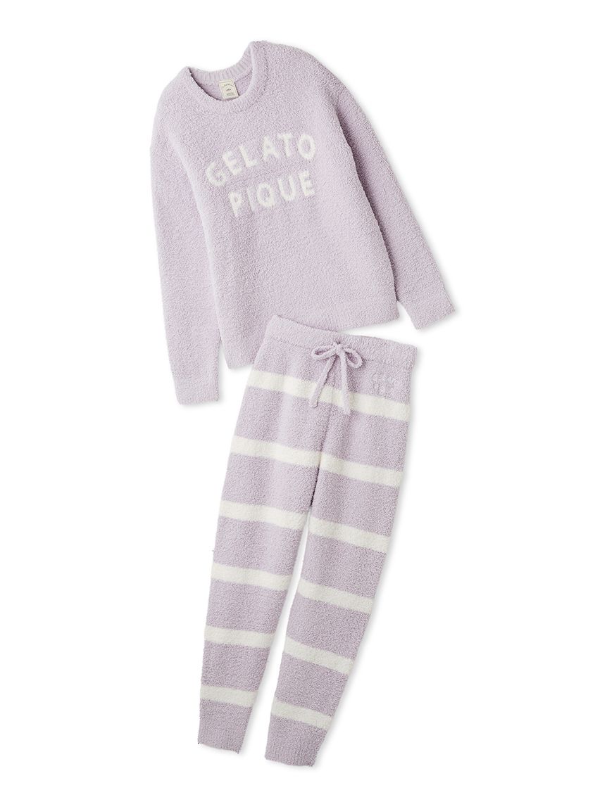 パウダーロゴジャガードプルオーバー＆ロングパンツセット(ロング