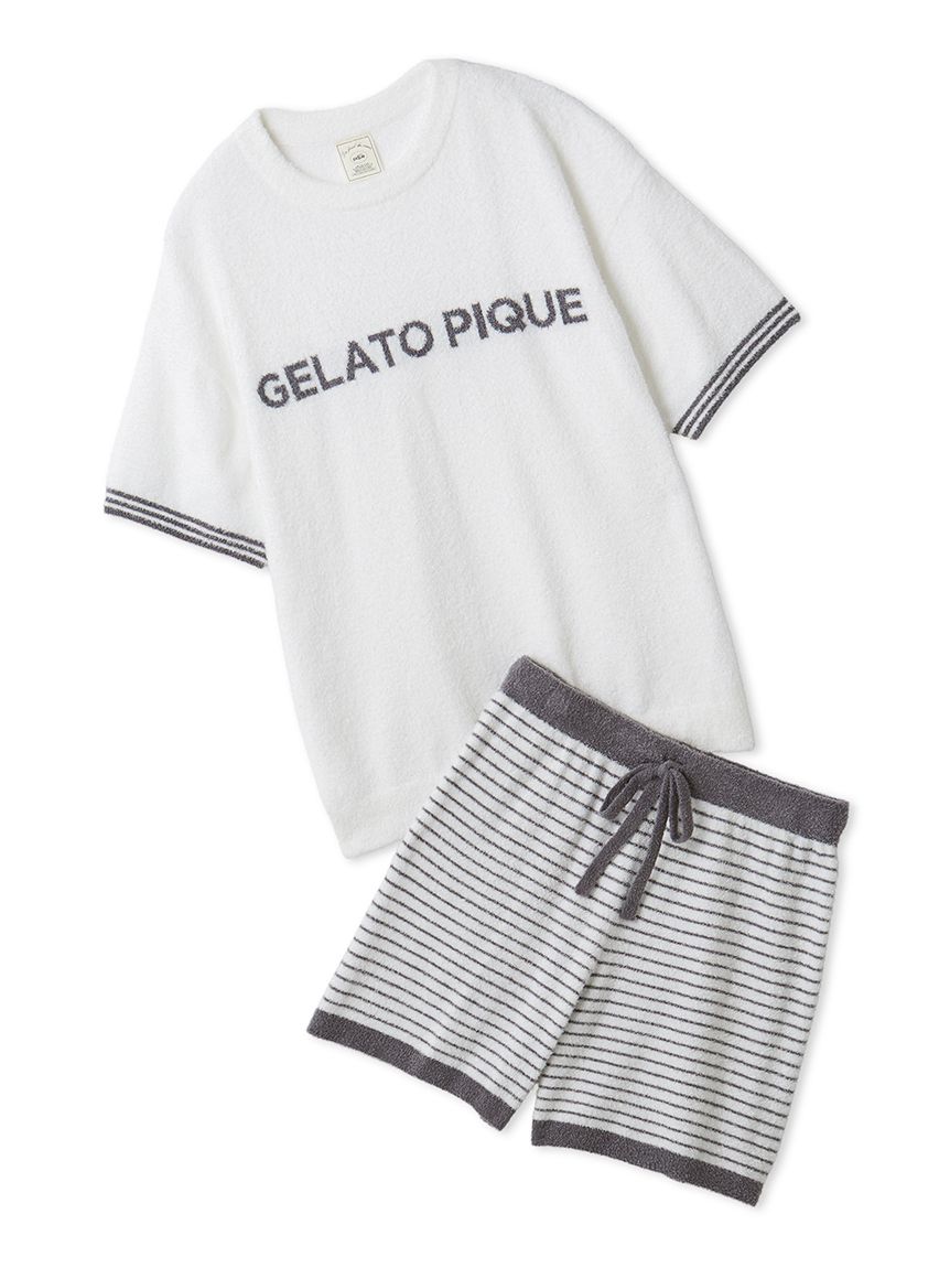 スムーズィーロゴジャガードプルオーバー&ショートパンツセット(ニット