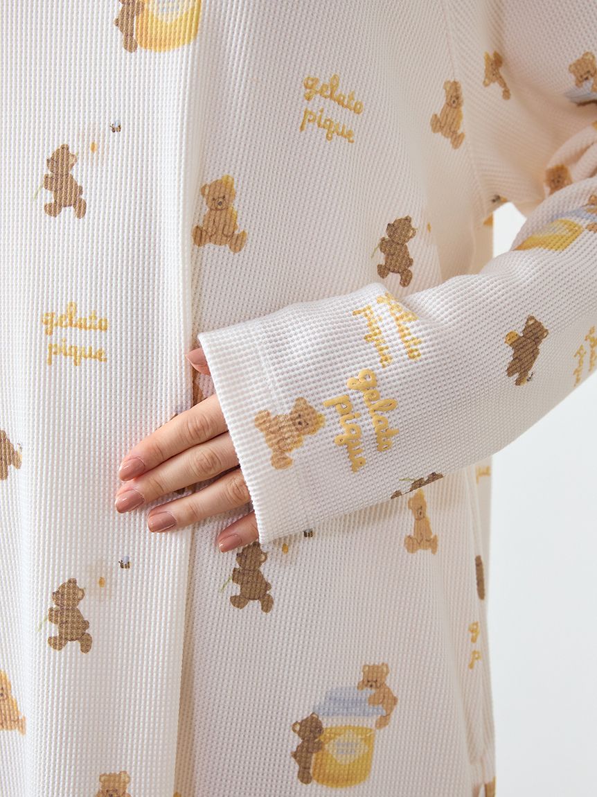 はちみつベア柄ワンピース(ワンピース)｜ルームウェア・パジャマ通販の