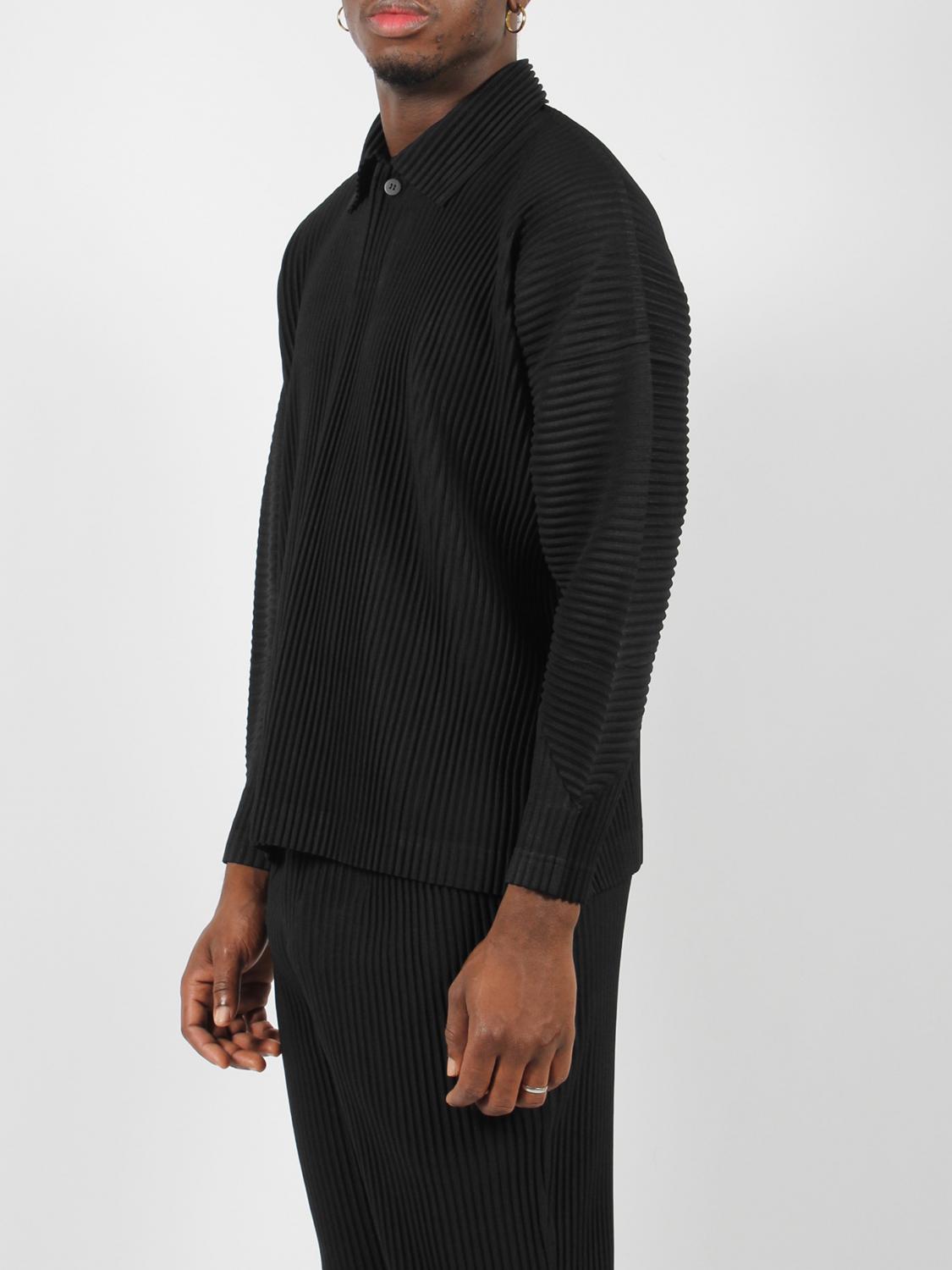 Homme Plisse' Issey Miyake men's shirt - Black | HP48JM118