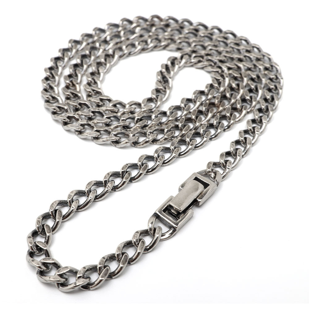 シルバー925 喜平ネックレス チェーンネックレス 幅4mm 長さ4サイズ