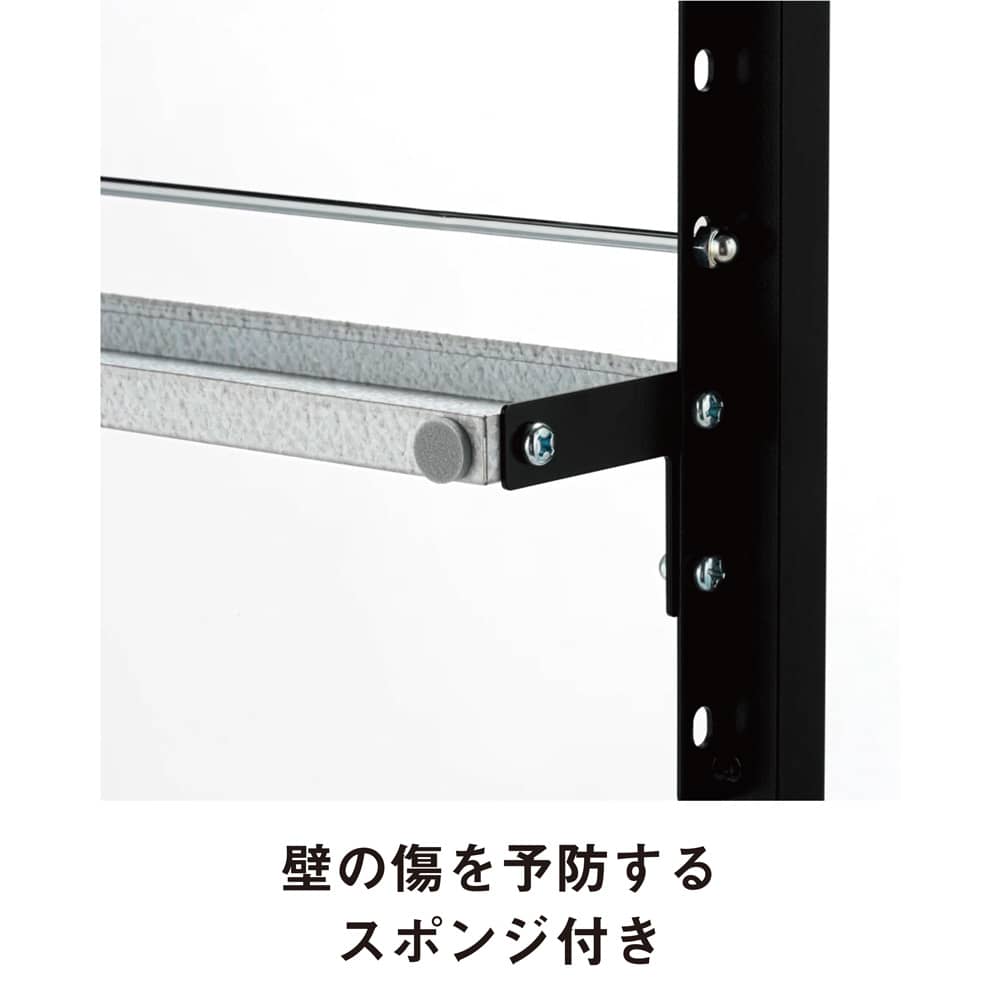 超薄型突っ張りディスプレイ収納ラック 幅55cmタイプ 奥行12cm高さ